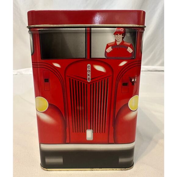 Vintage Coca Cola 1997 12"‎ Collectors Tin with Lid Delivery Truck Design - Picture 2 of 7